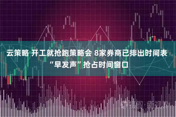 云策略 开工就抢跑策略会 8家券商已排出时间表 “早发声”抢占时间窗口